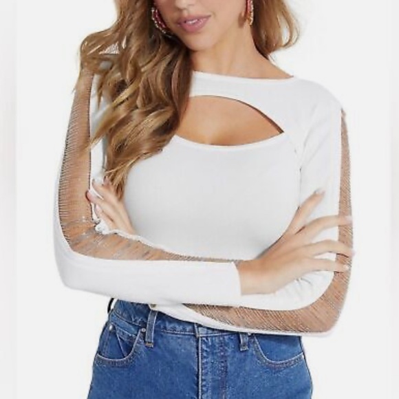 Guess Tops - NWT Guess Treonna Chain Cutout Sweater size small